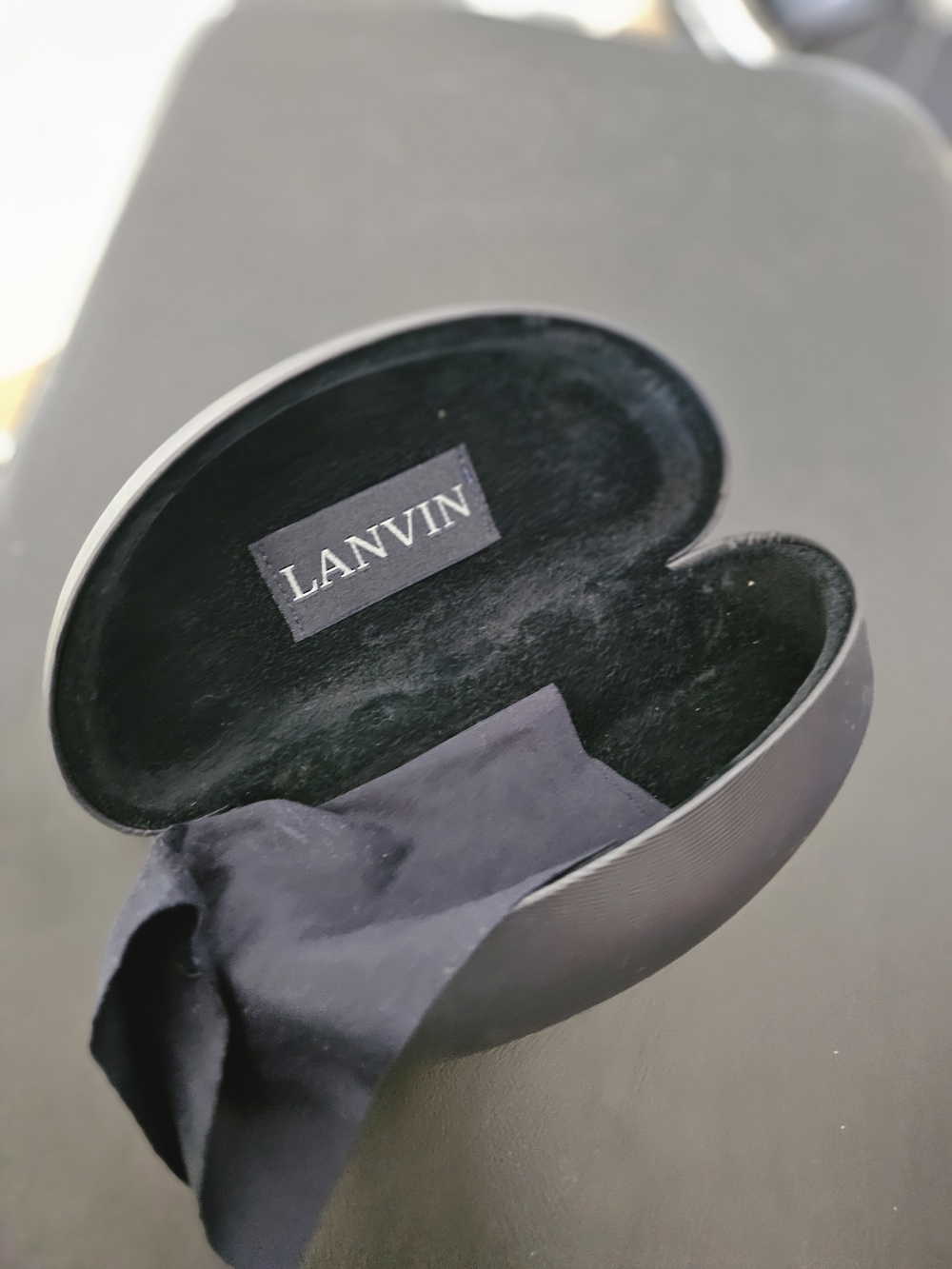 Lanvin Black Eyewear Case with Branded Interior